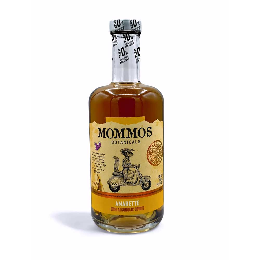 Botella de licor sin alcohol MOMMOS Amaretto 0.0%